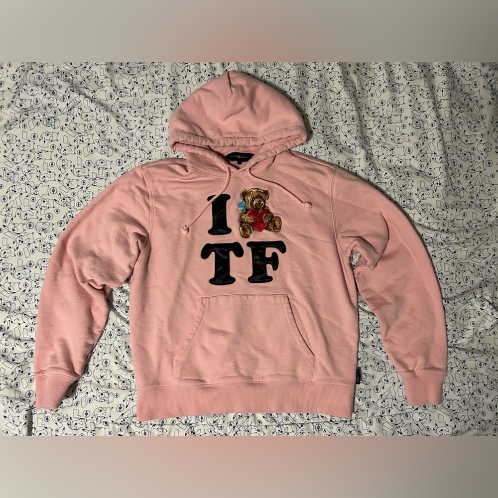 TEDDY FRESH “I ♥️ Teddy Fresh” Pink Embroidered Hoodie